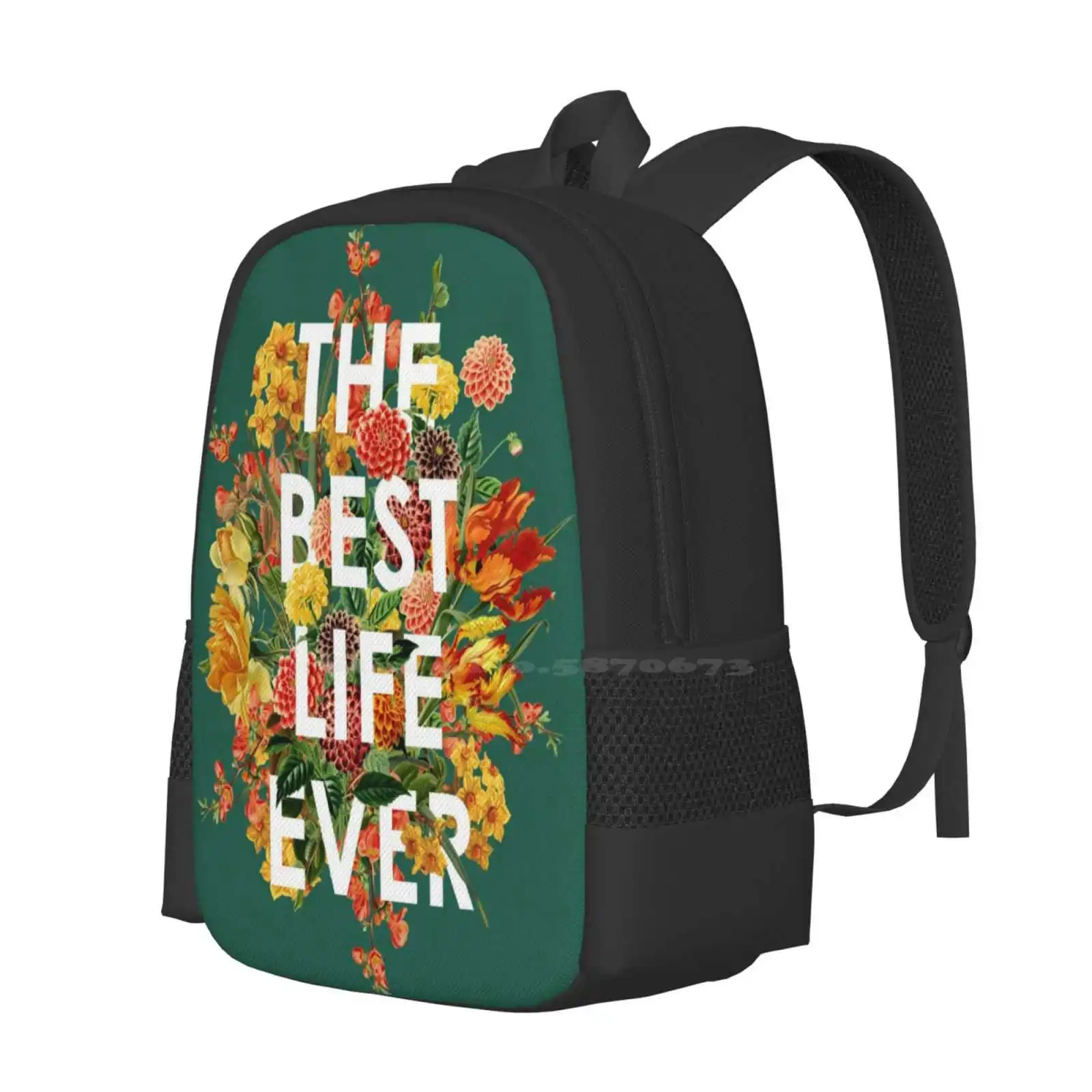 The Best Life Ever (Floral) Hot Sale Schoolbag Backpack Fashion Bags Bible Verse Holy Scripture Jw Arts And Crafts Jw Pioneer