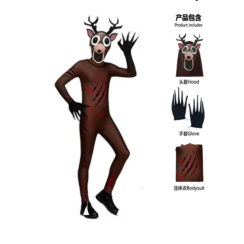 99 Nights In The Forest Deer Kids mascot Cosplay Costume Animal Deer Owl Cos Jumpsuit Halloween Party Costumes for adult childre