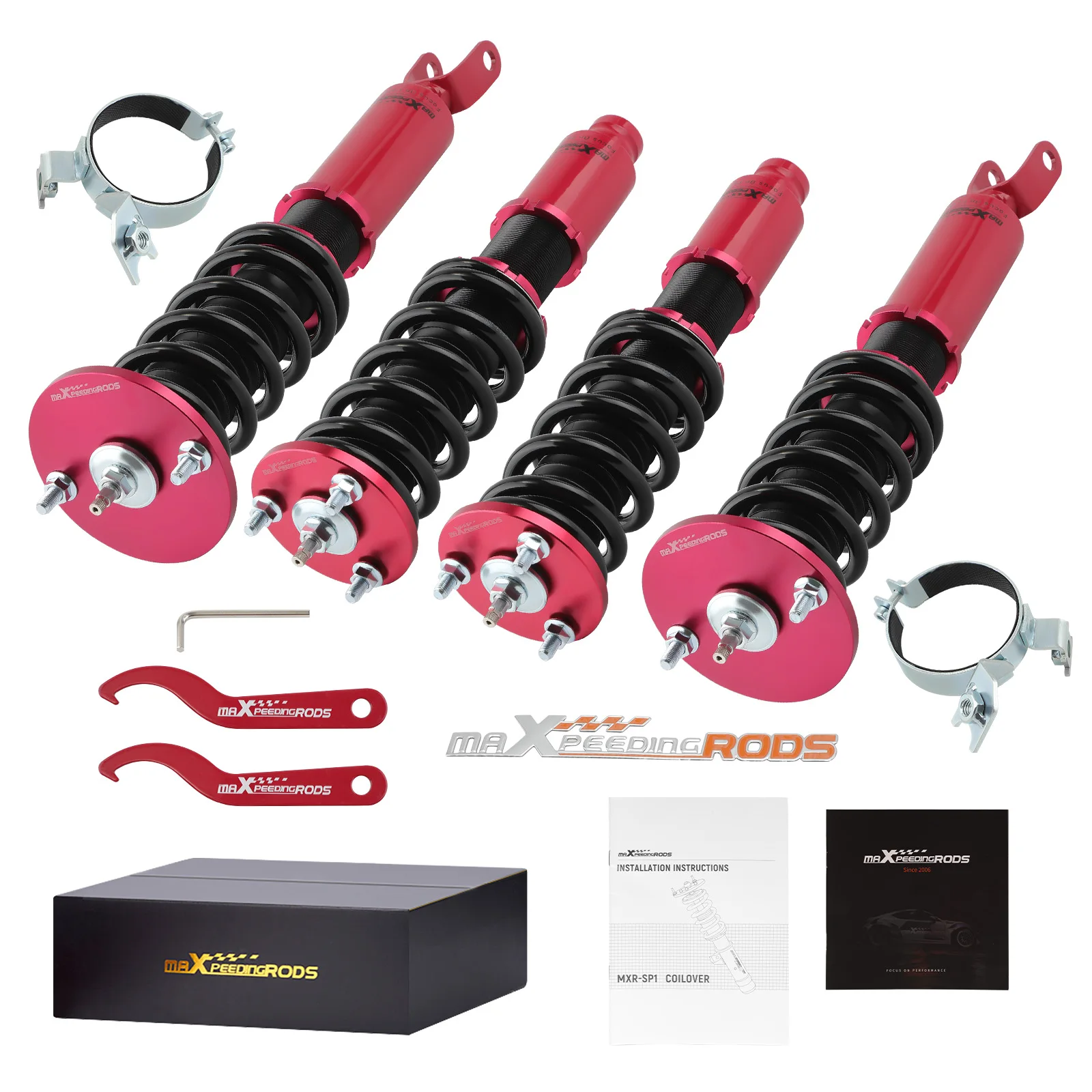 Coilovers Shock Absorbers 24 Step Damper For Honda Accord DX/EX/LX CD 1990-1997 Coilovers Suspension Shock Absorber Struts