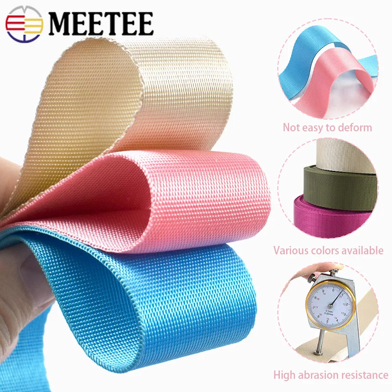 5Meters 0.7mm Thick Polyester Webbings Tapes Knapsack Straps Ribbon Band Backpack Belt Label Bias Binding DIY Sewing Crafts