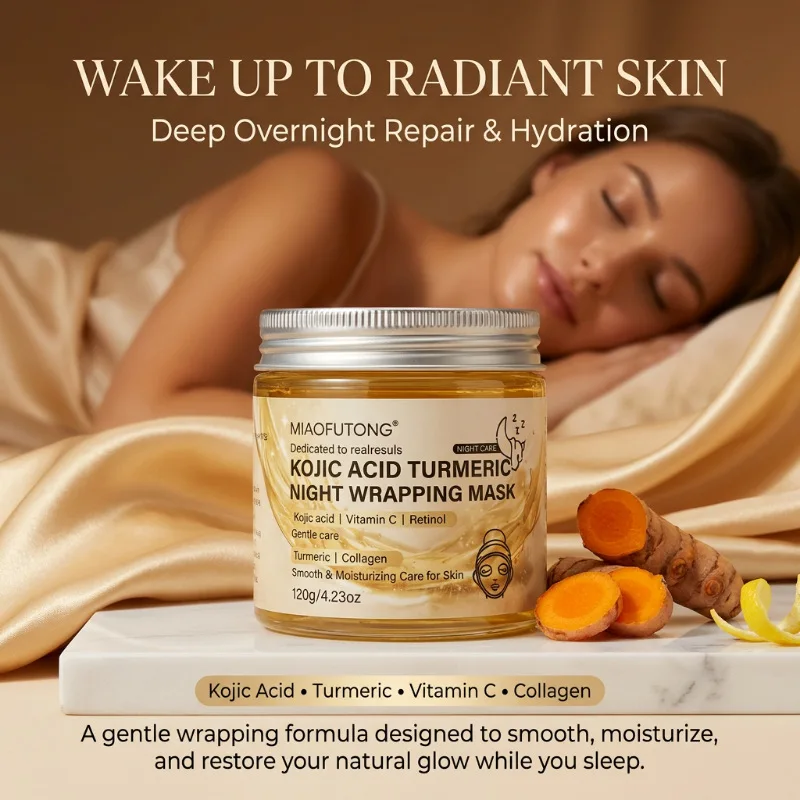 120G Turmeric Acid Apply Tear Mask Deep Cleansing Brightens Skin Tone Restores Elasticity Oil Control Exfoliation Skincare