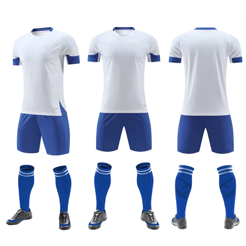 Adult Kids Football Jerseys Set Quick Drying Short Sleeve Men Soccer Sports Uniforms Suit Football Training Sportswear