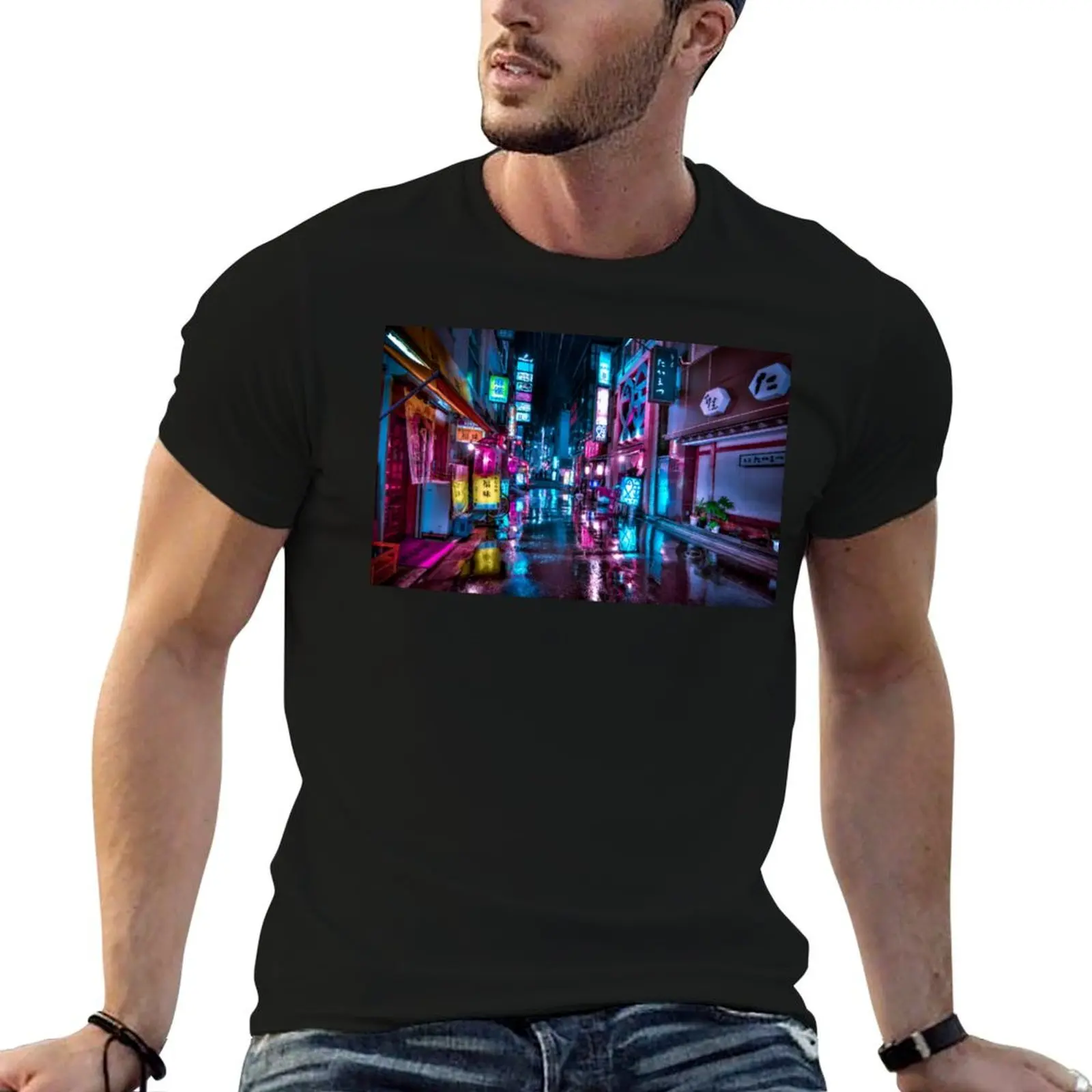 

Tokyo at Night - Shimbashi T-Shirt man t shirts for men t shirts with prints T-Shirt