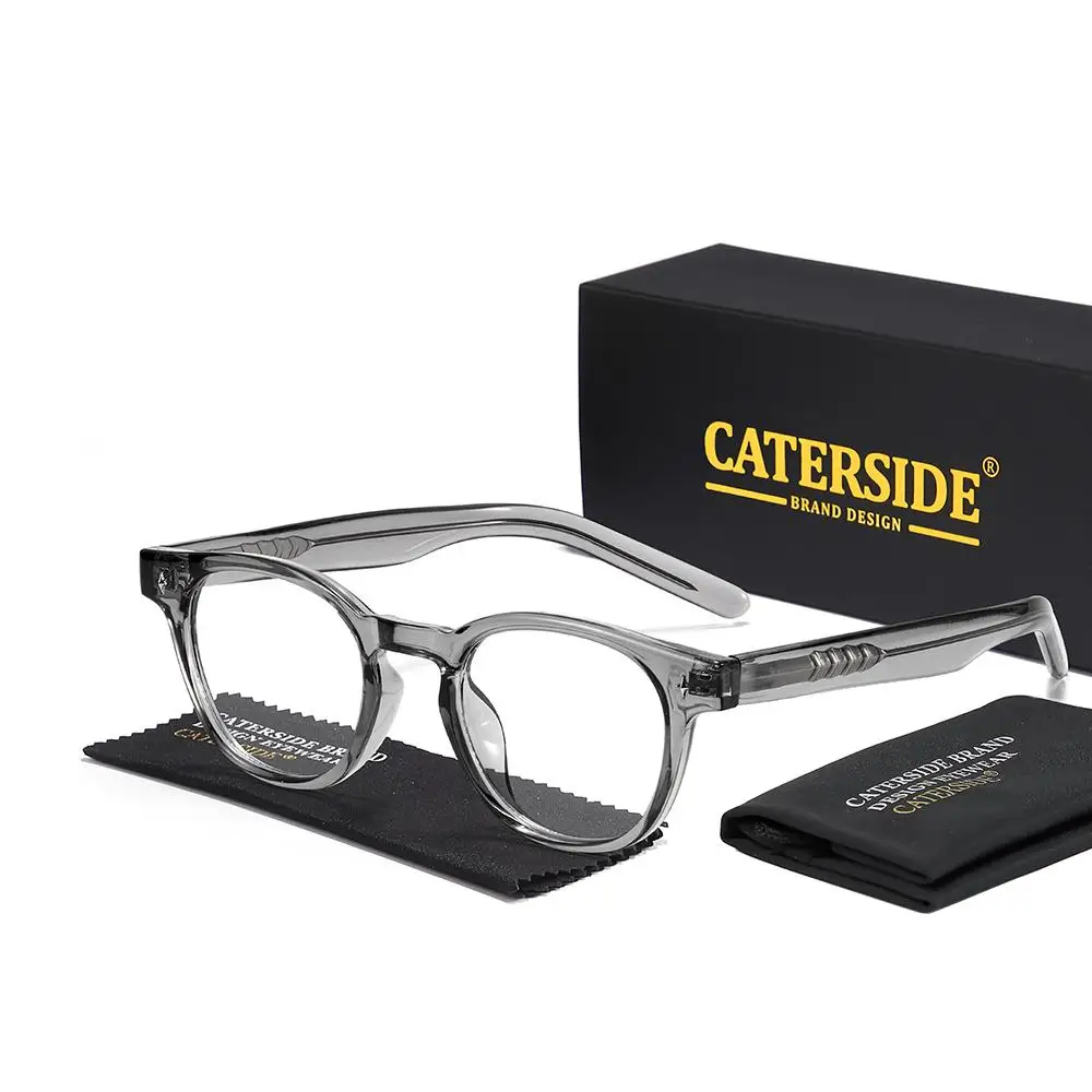 CATERSIDE Retro Herren-Brillenhalter Tr-90 Quadratische Modische Anti-Blaulicht-Brille Damen Business Freizeit Urlaubsgeschenk Brille – Detail 14