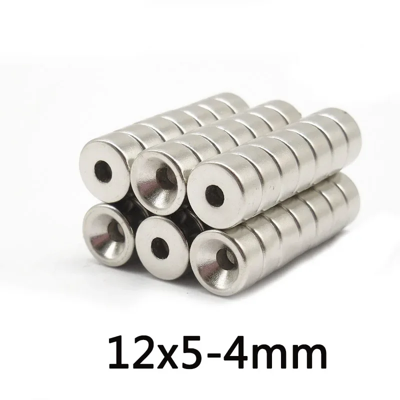 12x5-4mm N35 Powerful Magnets 12*5mm Hole 4 mm Stong Permanent Round Countersunk Neodymium Magnetic Magnet 12*5-4mm