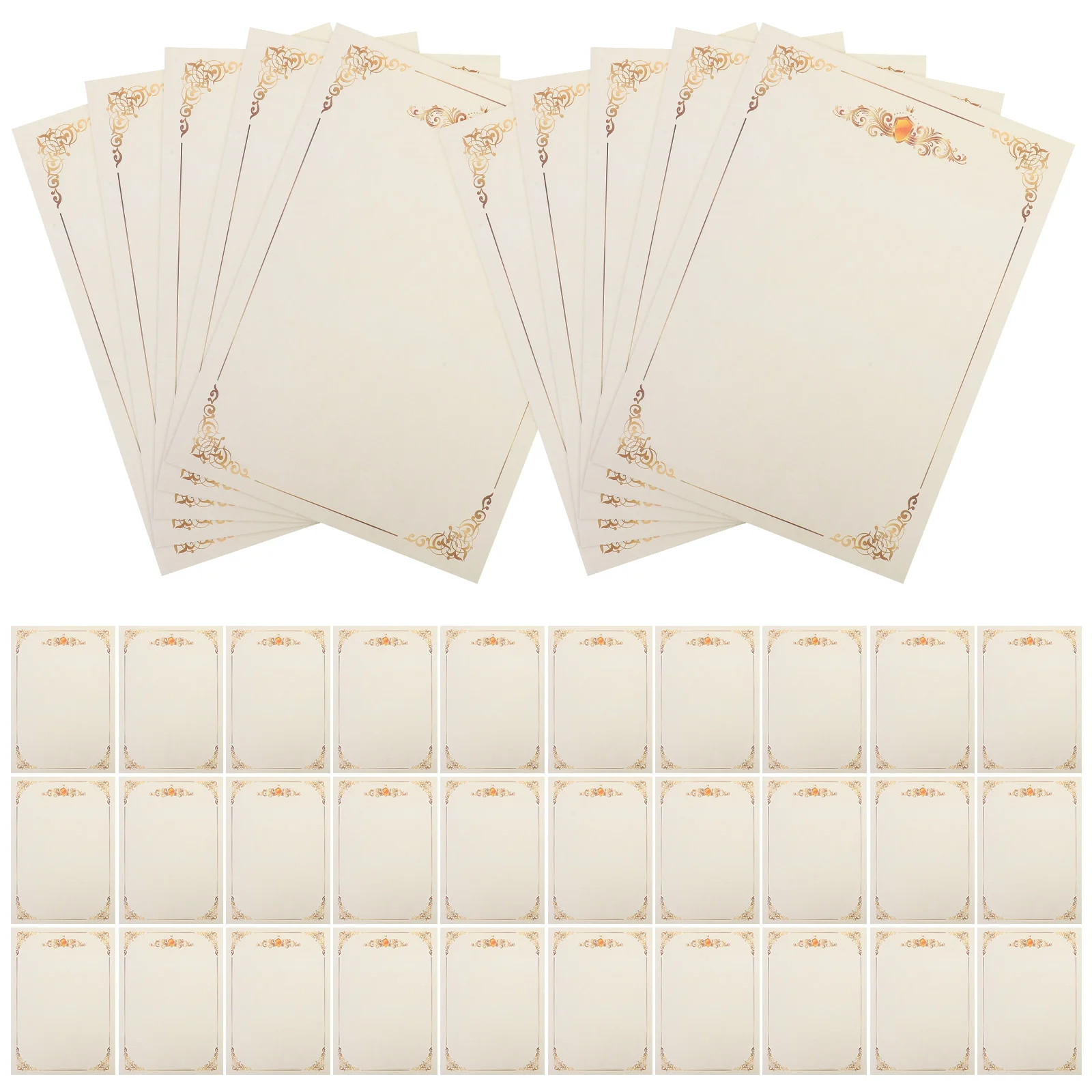 شهادة ورق A4 شهادات جائزة فارغة قابلة للطباعة للتعرف على الطلاب في التخرج المدرسي على الحدود الزهرية الناعمة