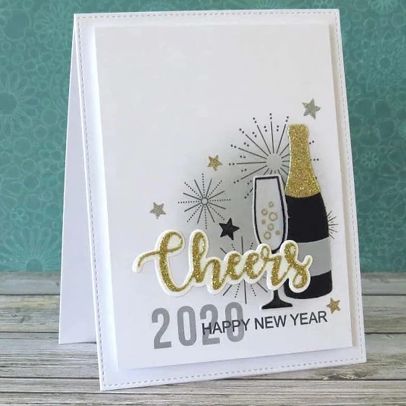 new scrapbooking 2023 card making supplies Metal Cutting Dies DIY Personalization cutting dies Sexy Wine Glass Crafts