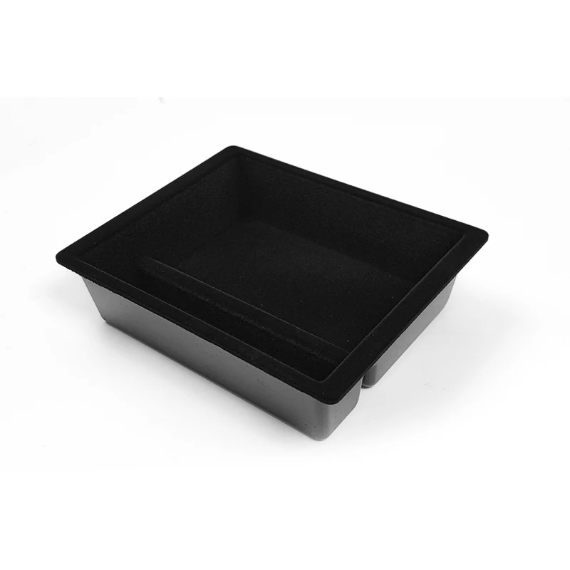 ถาดจัดระเบียบคอนโซลกลางสำหรับรถยนต์เทสล่า รุ่น 3/Y ปี 2025 กล่องเก็บของในที่วางแขน (แบบกำมะหยี่) กล่องที่วางแขน