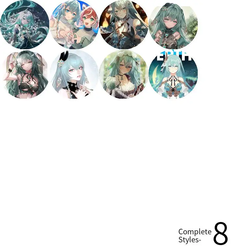 شارة أنيمي VTuber وبروش مرساة ، دبابيس طية صدر ، حلية شخصية ، ديكور حقيبة ظهر ، أزياء شخصية