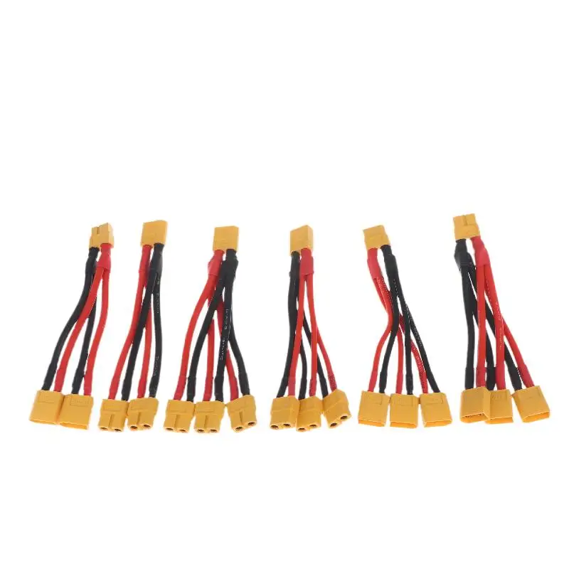 1Pcs 2/3-Way 12/14AWG Silicone Wire Male/Female Extension Y Splitter XT60 Parallel Battery Connector For Battery Charger Motor
