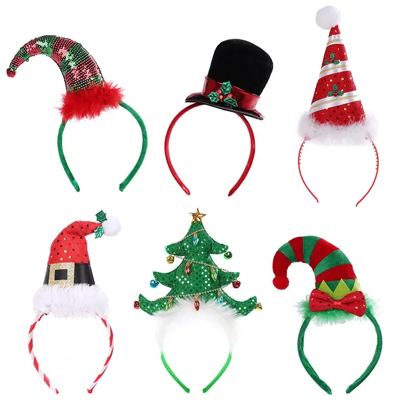 

Christmas Headwear for Women Kids Santa Claus Dress Up Accessories New Year Party Props Festival Wear 2023