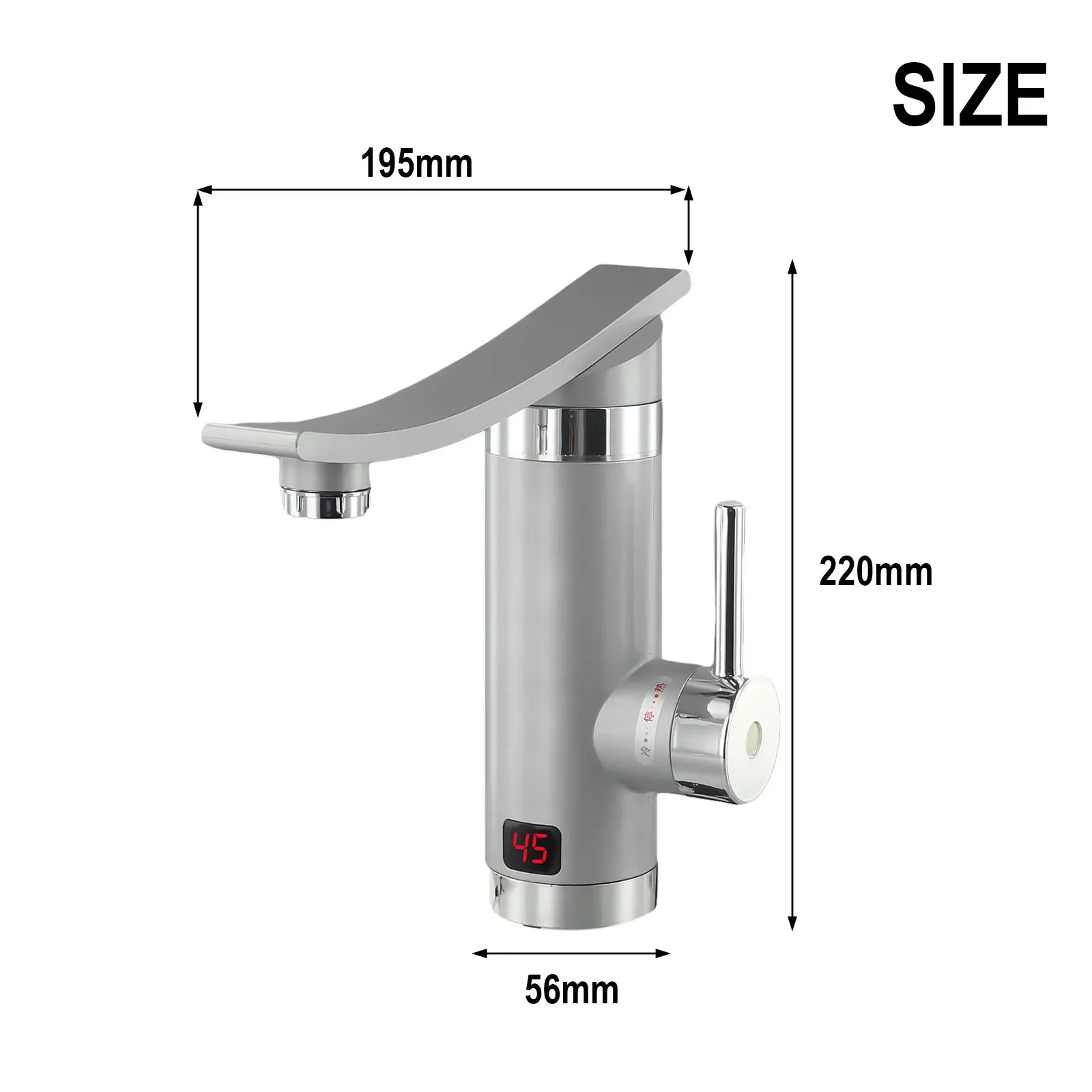 Imagem -04 - Torneira Aquecedora de Água Elétrica Rápida para Banheiro e Cozinha 3000w ° Interface g1 do Aquecedor de Água da Torneira do Display Lcd de Digitas da Rotação