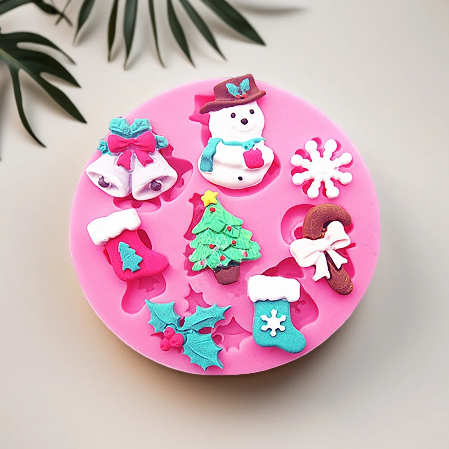 DIY Christmas Snowflakes Keychain Earrings Silicone Mold Sno