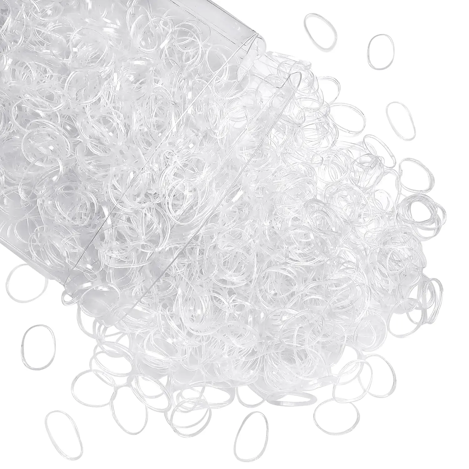 200-1500Pcs Girls Disposable Rubber Bands Clear Elastic Hair Bands Children Ponytail Holder Ties Headband Kids Hair Accessories