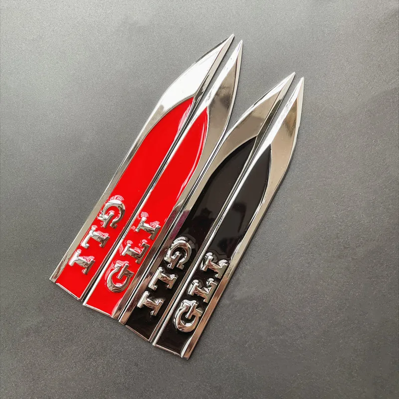 1Pairs Metal Logo GLI Badge Decal Car Fender Emblem Sticker For Volkswagen VW Jetta 4 MK4 MK5 MK6 MK7 GLI Sticker Accessories