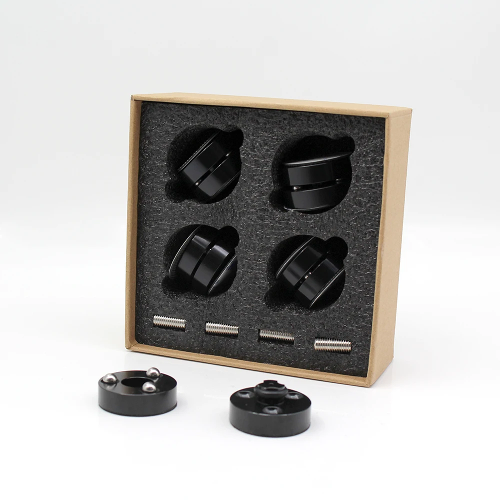 Ultimi altoparlanti audio HiFi Amplificatore Lettore CD Sfera d'acciaio Anti-ammortizzatore Piedini Cuscinetti Assorbimento delle vibrazioni Supporti Spikes