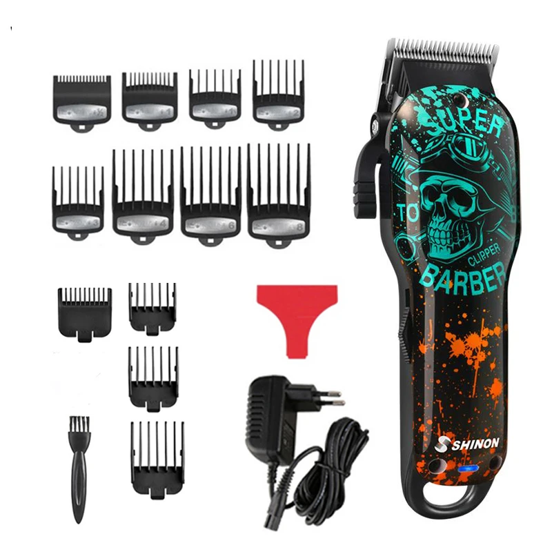 حلاق الشعر المقص للرجال الكهربائية اللحية الشعر المتقلب المهنية تصفيف الشعر طقم قطع الشعر قابل للتعديل آلة حلاقة