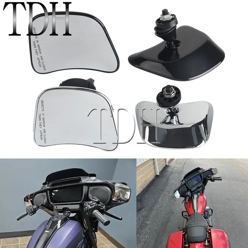 Motorcycle Side Rear View Rearview Mirror For Harley Street Glide Ultra Limited CVO ST Batwing Fairing Mount Mirrors 2023-2026