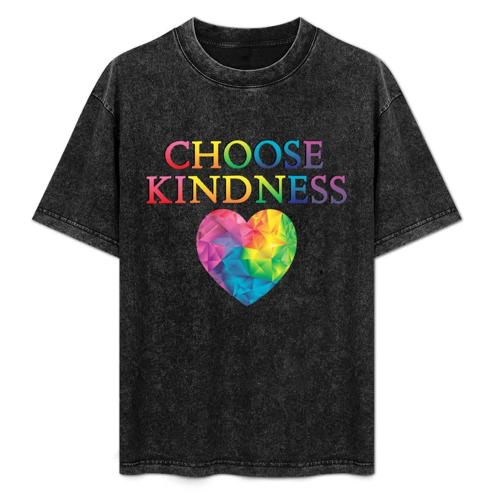 

Choose Kindness Kind Stickers - Anti Bullying Rainbow heart T-Shirt Plus Size Comfort Fit Tee