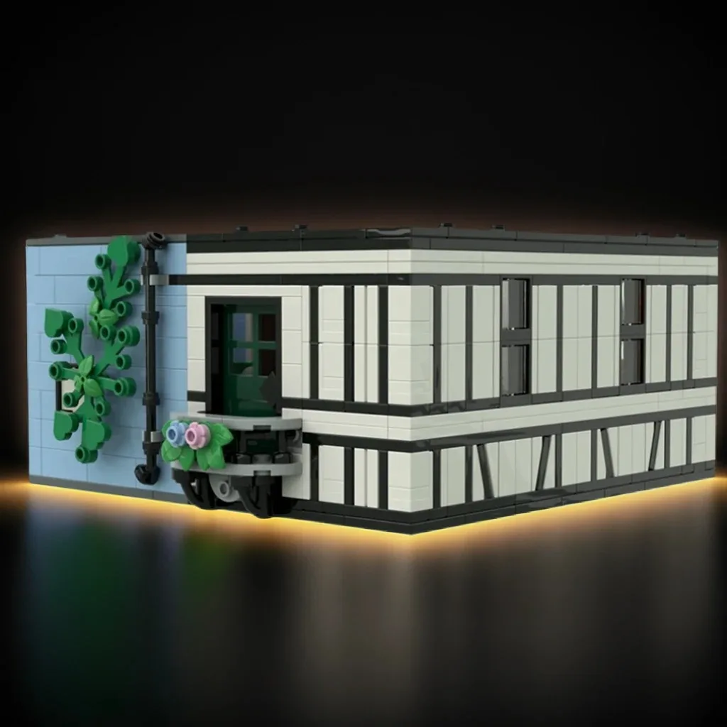 988PCS MOC Modular Street Architecture Model Detailed Realistic Home Precision Construction Brick Display Collectible Toy Gift