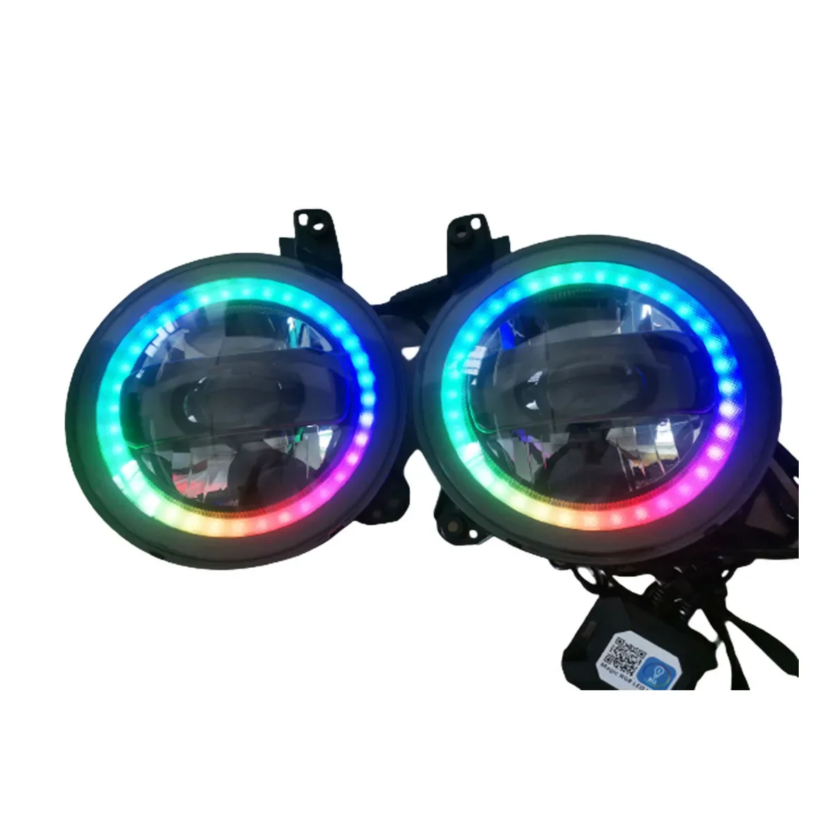 2023 New 105W JL Modified Headlights 9 Inch Headlights RGB Control Aperture Large Lens Angel Eye Lights