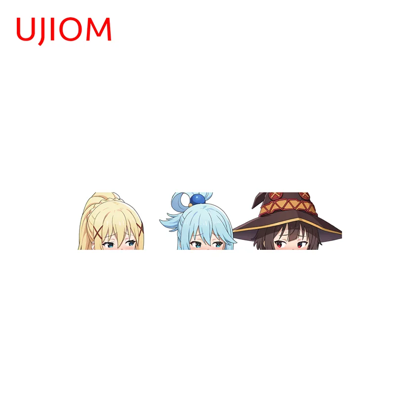 UJIOM Female Mages Wall Sticker Kneeling Position Megumin Bookcase Vinyl Decal Occlusion Scratch Almari Baju Adhesive Wallpaper