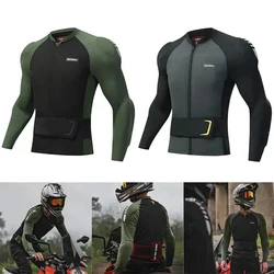 CE Protection Soft Armor Motorcycle Cycling Clothing Moto Gear Riding Protective Motocross Chest Shoulder Back Protector Jacket