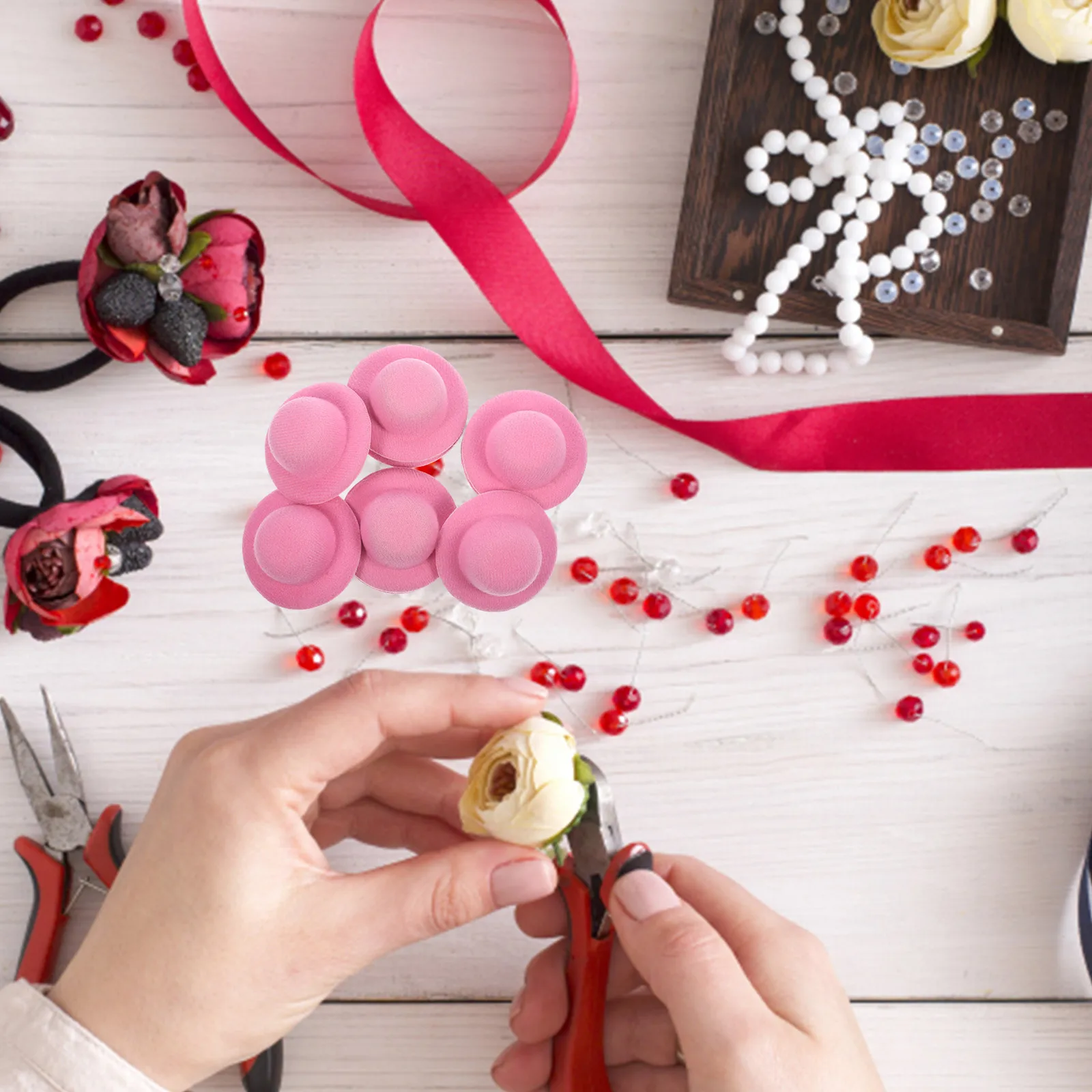 10Pcs Small Hats Decor Lint Eva Material Delicate and Practical for Longtime Use Mini Hats for Crafts Small Hat