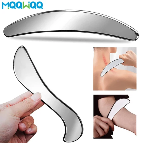 스테인레스 스틸 구아샤 스크래핑 마사지 도구, 등, 다리, 팔, 목, 어깨, 전신 경혈용 근육 스크래퍼, 1 개, 2 개 Best5 스테인레스 스틸 구아샤 스크래핑 마사지 도구, 등, 다리, 팔, 목, 어깨, 전신 경혈용 근육 스크래퍼, 1 개, 2 개 Best5