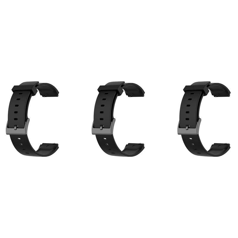 

ABZZ-3X спортивный ремешок для часов XIAOMI, мягкий силиконовый сменный ремешок для Mi, черный ремешок для часов