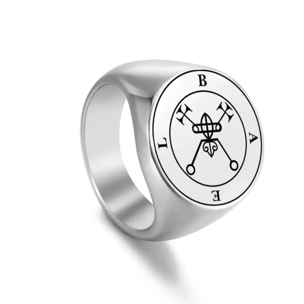 Dawapara Stainless Steel Punk Ring for Men The Seventy-Two Demons (1-36) Duke Prince Marquis Solomon Viking Rings