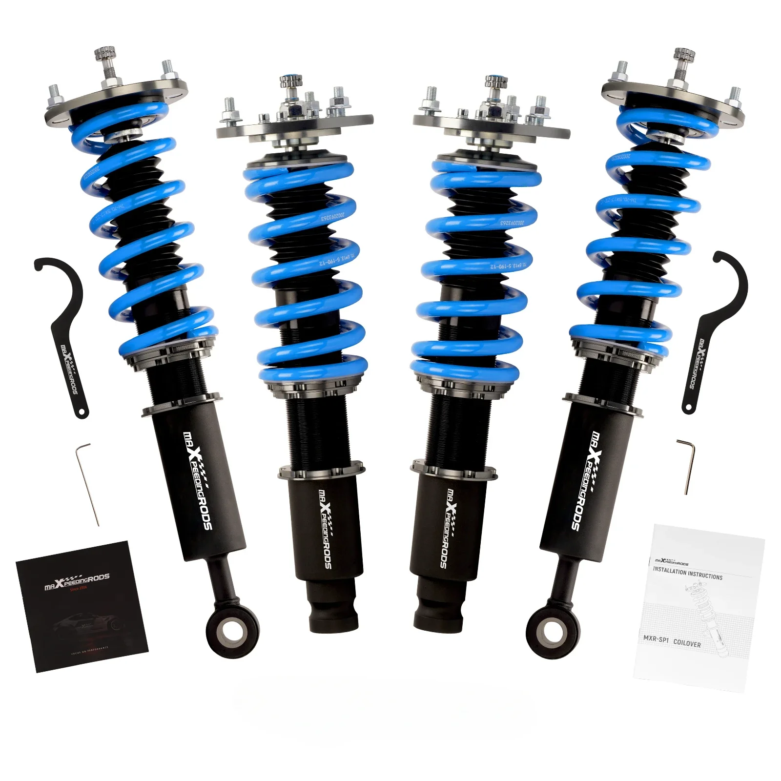 For MaXpeedingrods COT6 Damping Coilover Shocks & Springs For Mitsubishi Eclipse 2.4L 1995 - 1999 D31A D32A D33A