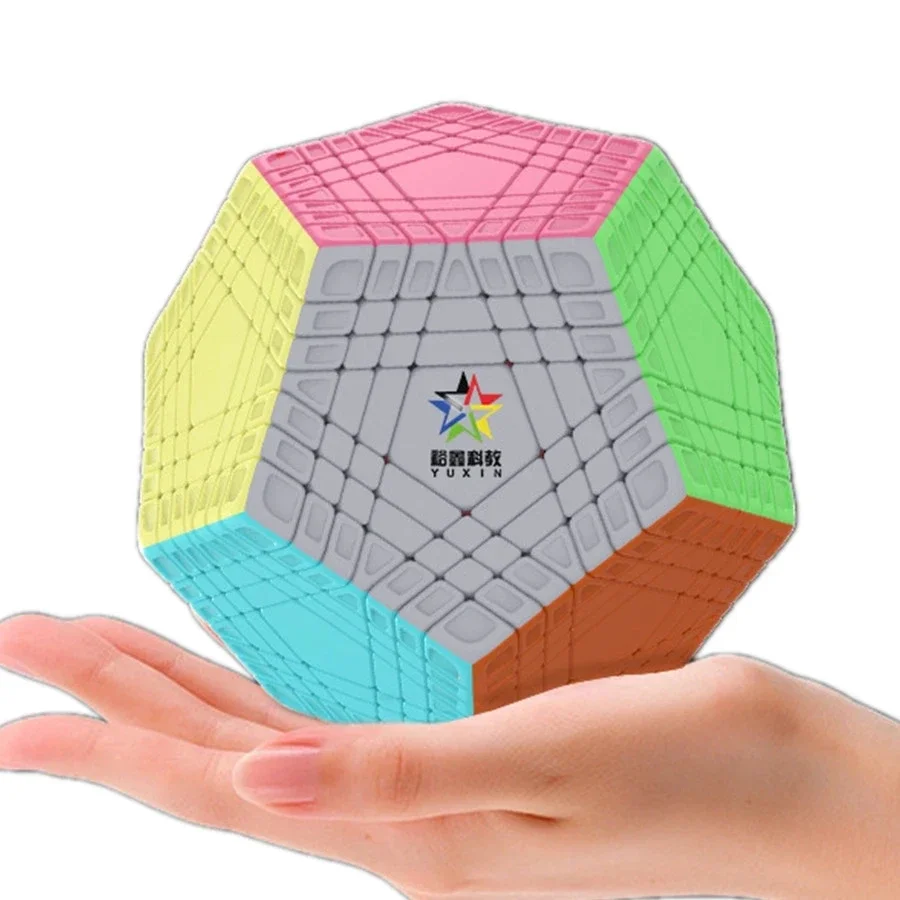 YuXin 7x7 Megaminx Cube TeraMinx HuangLong Puzzle Cubo Magico Stickerless Megaminxeds Professional Stickerless Education Toys