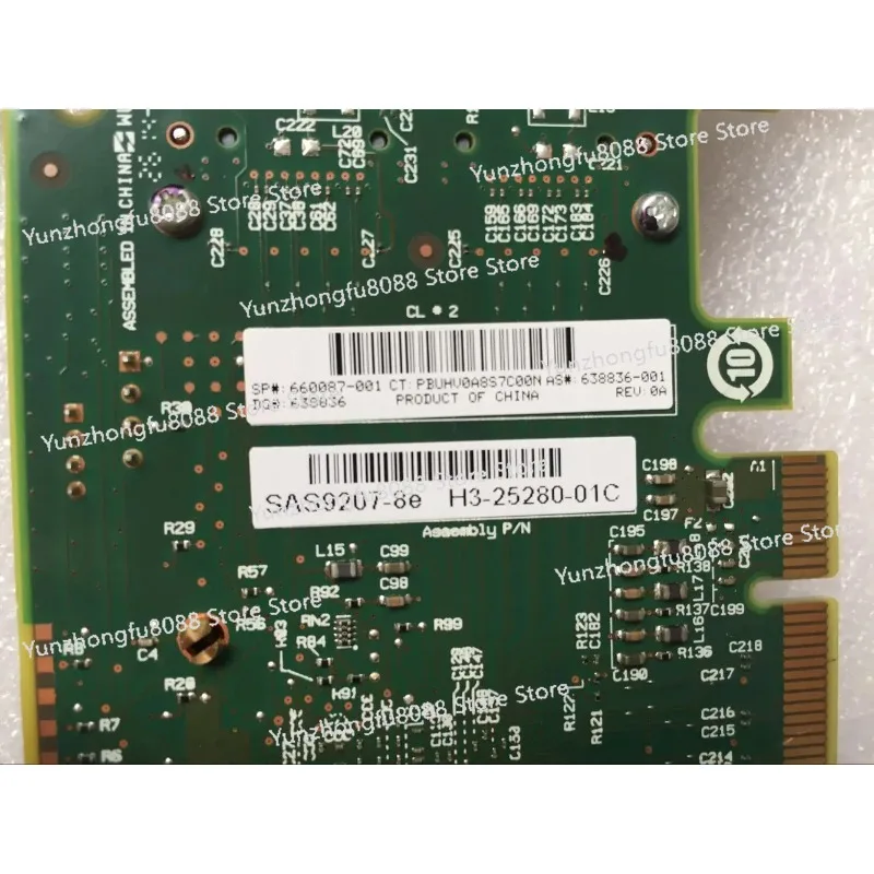 H221 660087-001 LSI SAS 9207-8e HBA 638836-001 MiniSAS PCI-E X8 3.0 6 جيجابايت/ثانية بطاقة RAID