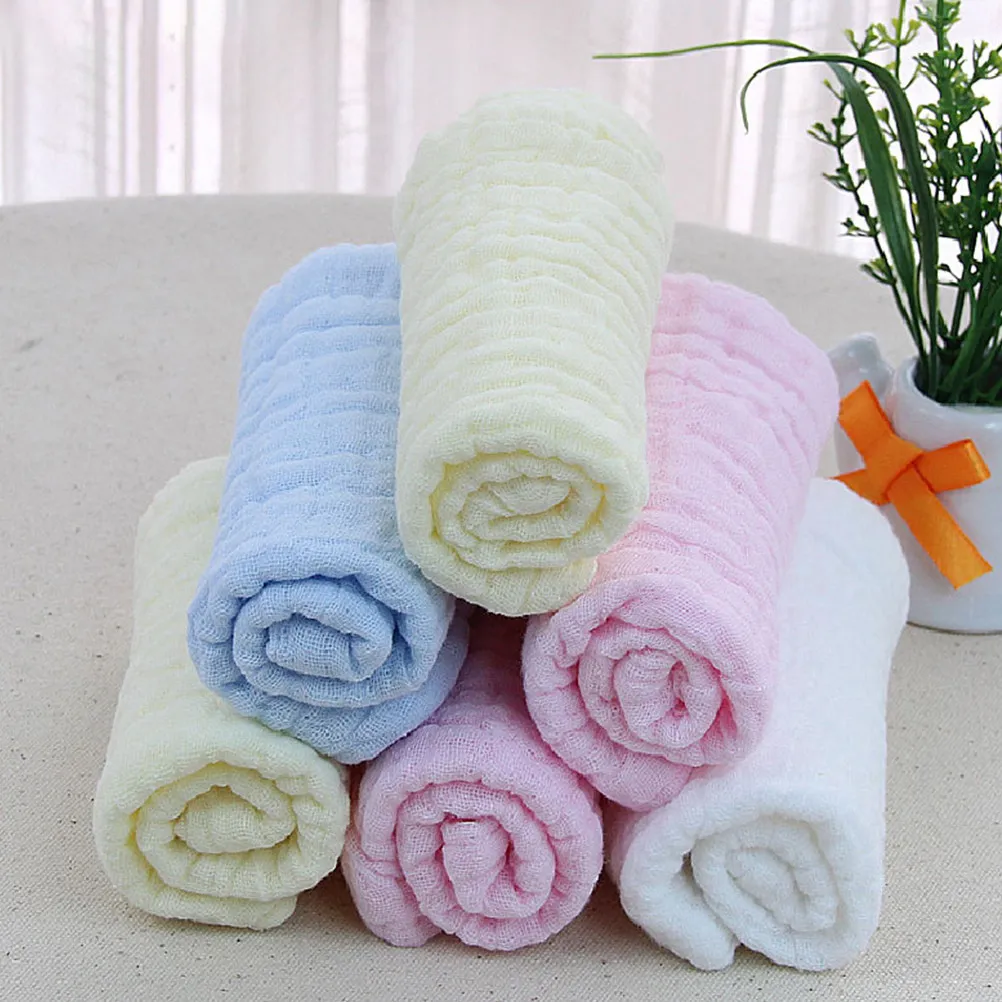 

5Pcs Absorbent Washcloth for Baby Cotton Muslin Washcloths Face Washing Towel for Infant Toddler Drool Burp Cloth