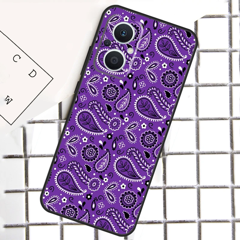 Bandana Paisley Pattern Art Case For OPPO Reno 10 Pro 4Z 5Z 4 5 6 7 8 Lite 8T OPPO Find X5 X6 Pro X3 X2 Neo Lite Cover image 3