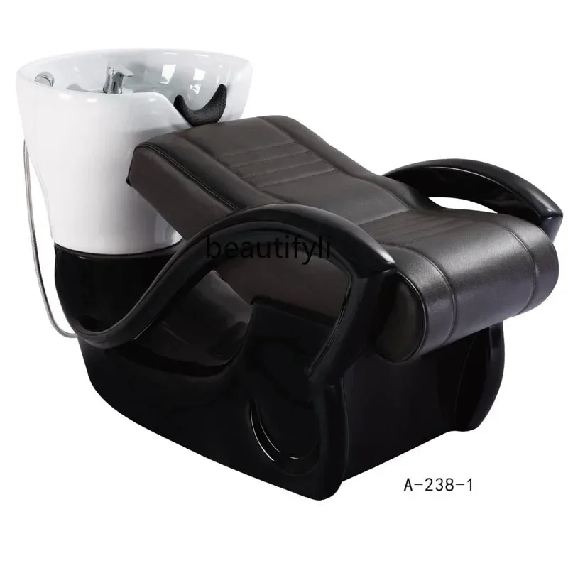 

Shampoo Chair European Style Flushing Barber Shop Shampoo Massage Salon Half Lying Shampoo Chair