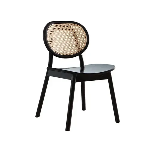 

Kitchen Nordic Dining Chairs Rattan Wooden Balcony Outdoor Dining Chairs Feature Modern Sillas Comedor Home Furniture