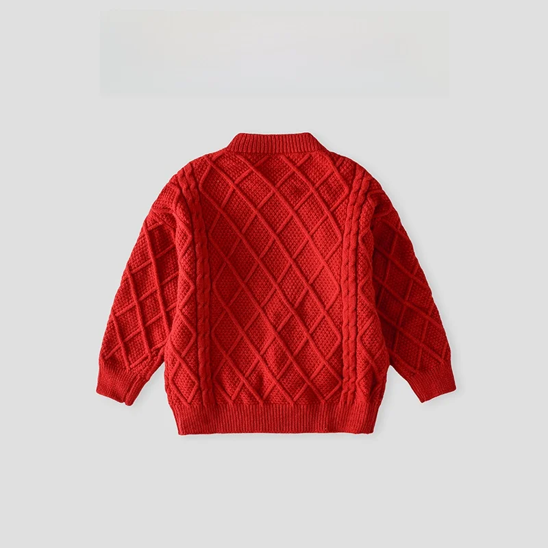 la-chapelle-girls-red-knitted-sweater-cisas-sle-base-layer-casual-faionable-children's-clothing-autumn-winter-new-arr