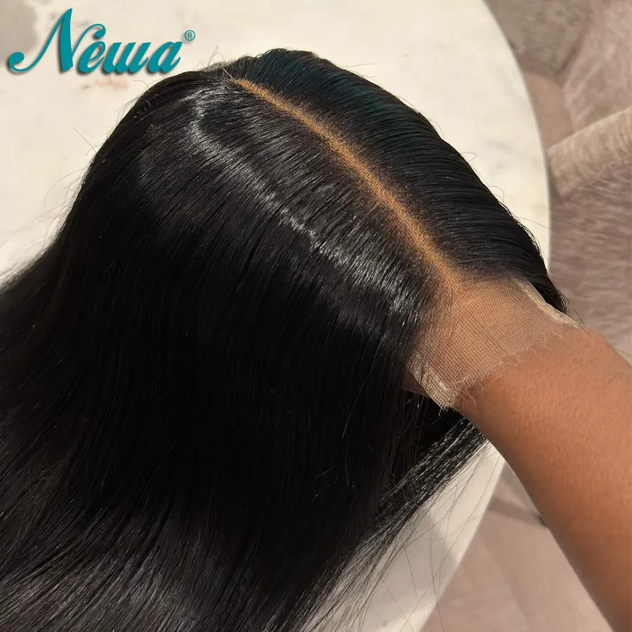 

Newa Hair 2x6 Invisible HD Lace Closure Прямые волосы Ультратонкие HD Lace Melt Skins 100% закрытие человеческих волос 6 дюймов Глубокий пробор