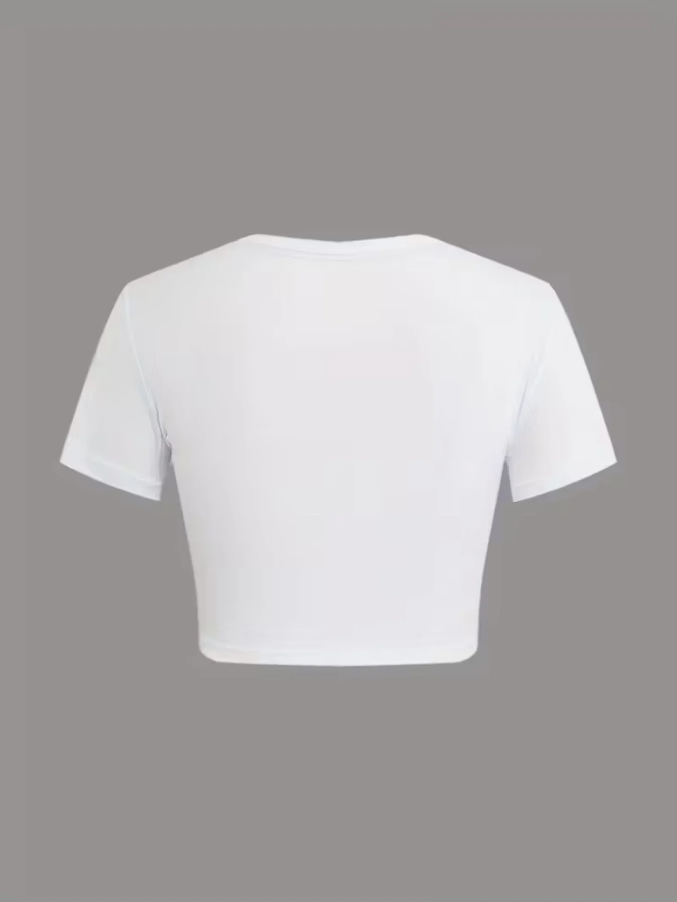 Women'S Cropped TShirt Featuring Inner Voice Abstract Line Print Round Neck Casual Sleeves Trendy Crop Top Style Distinct Design