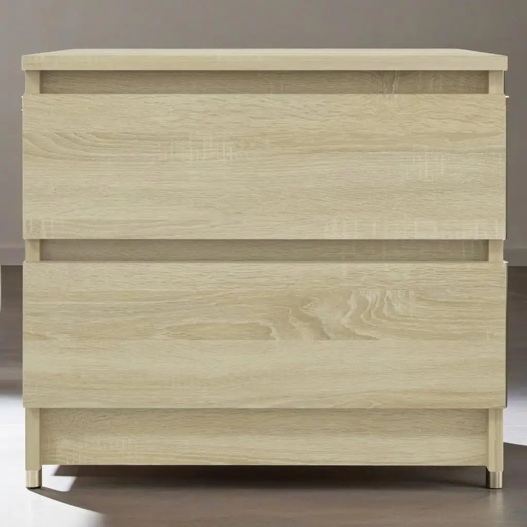 Bed Cabinets 2 pcs for Sonoma Oak 5 for X3 X4 3.5 cm Engineered Wood