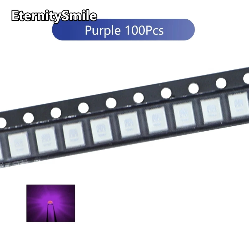 Componentes electrónicos LED Smd 100, azul, amarillo, blanco, verde, rojo, naranja, Morado, RGB, componentes LED altos, kit de bricolaje 2835