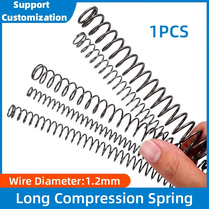 1PCS Extended Pressure Coil Spring 1.2mm Wire Diameter OD 8-22mm 305mm Length Heavy Duty Mechanical Compression Spring