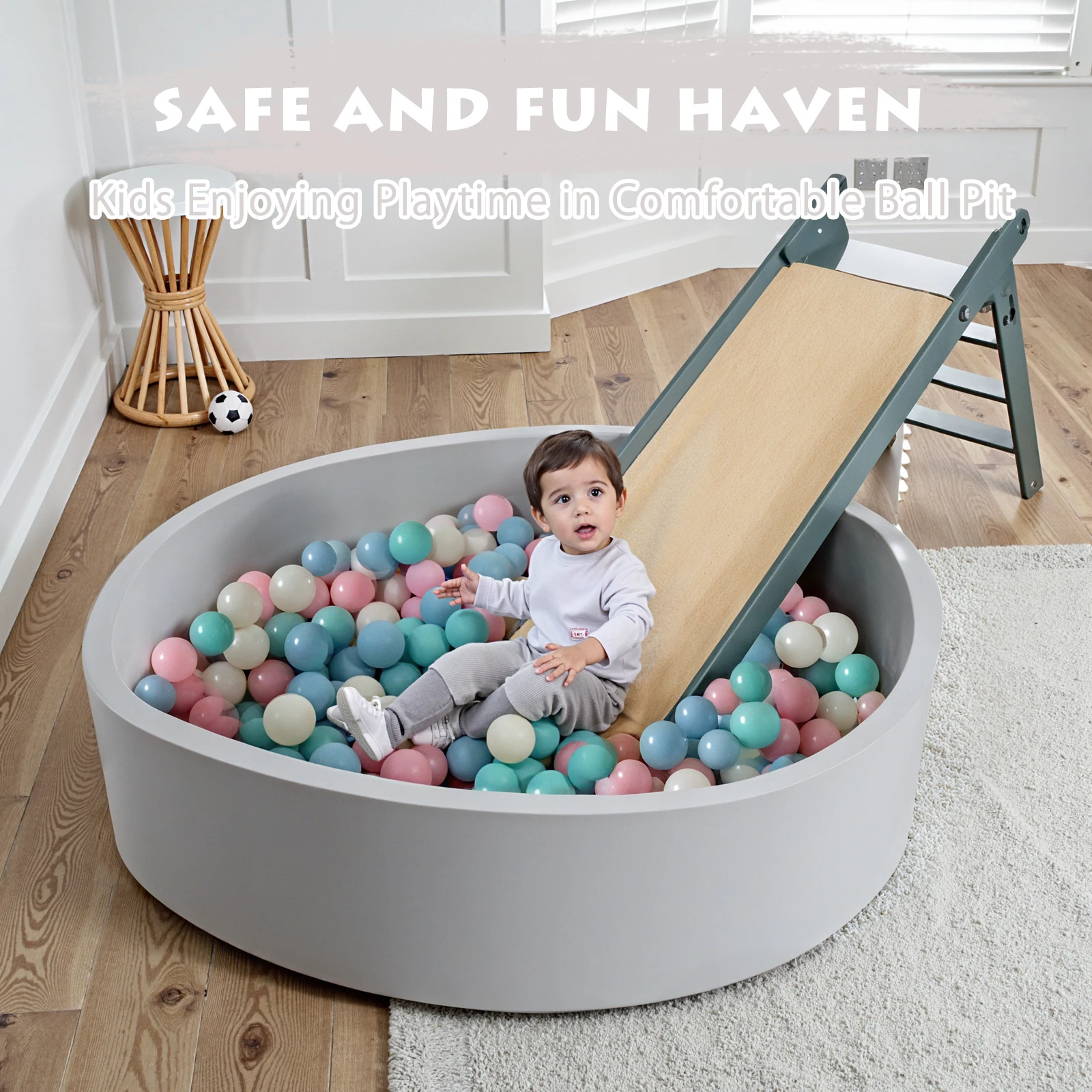Soft Foam Baby Ball Pit for Toddlers