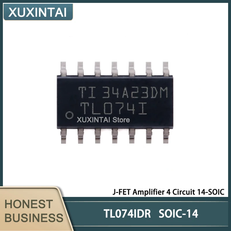 50Pcs/Lot  New Original  TL074IDR TL074  J-FET Amplifier 4 Circuit 14-SOIC