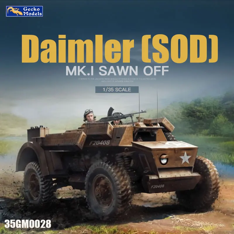 

Модель Gecko 35GM0028, британский даймлер MK I, выпила (SOD) 1/35, комплект сборной модели