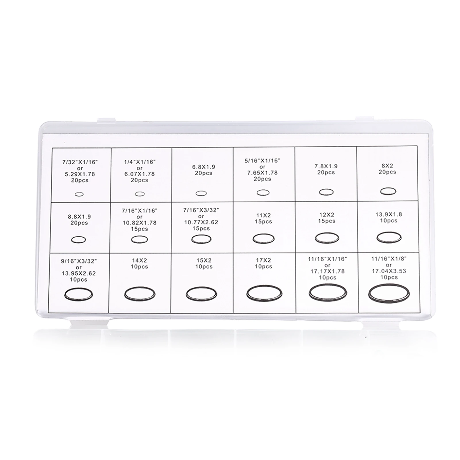 에어컨 용 O 링, 18 크기 270pcs 자동차 트럭 교체 에어컨 녹색 O 링 도구