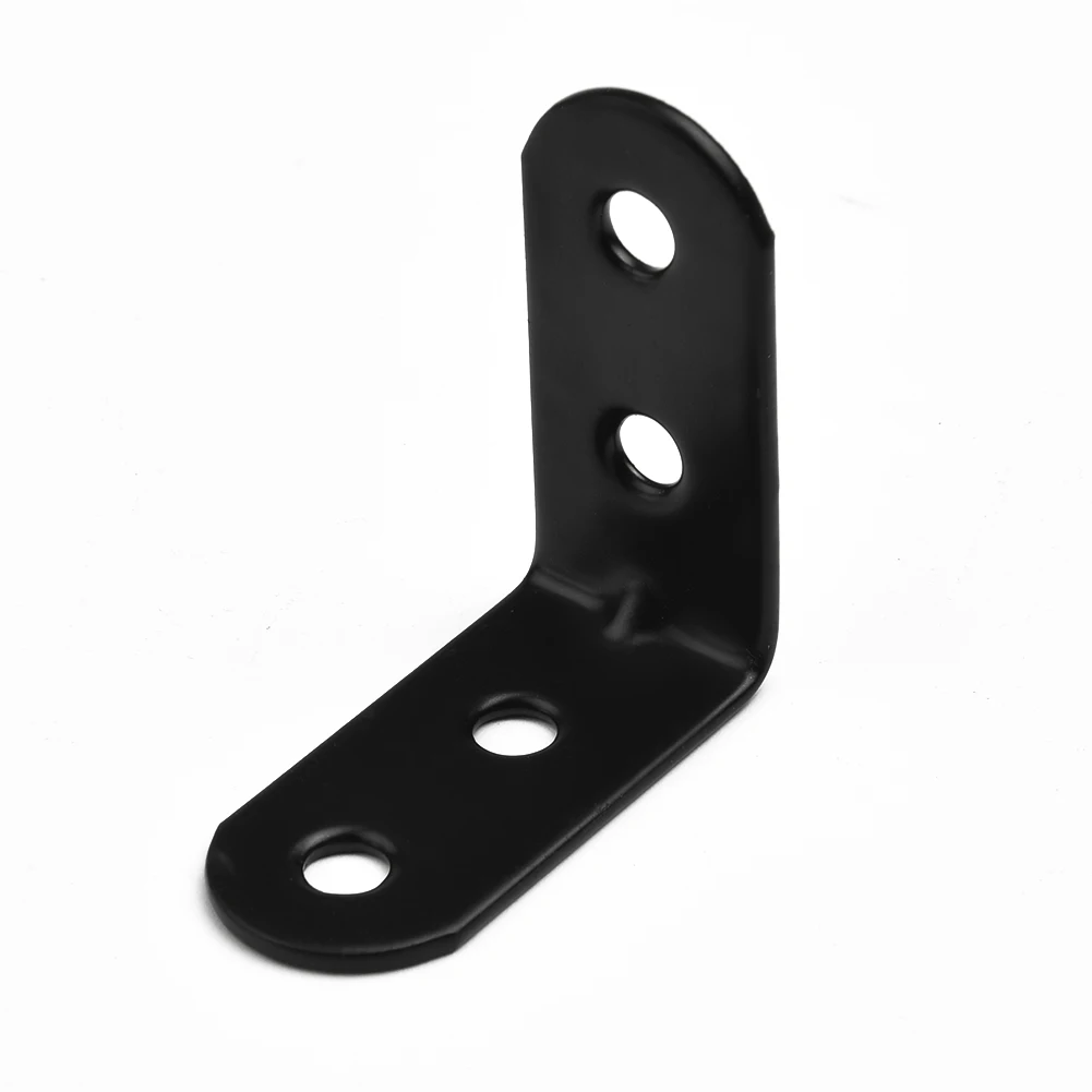 Joint L Shaped Brackets Right angle Stainless Steel Support With Screws Accessories rust Black DIY  Joint L Shaped