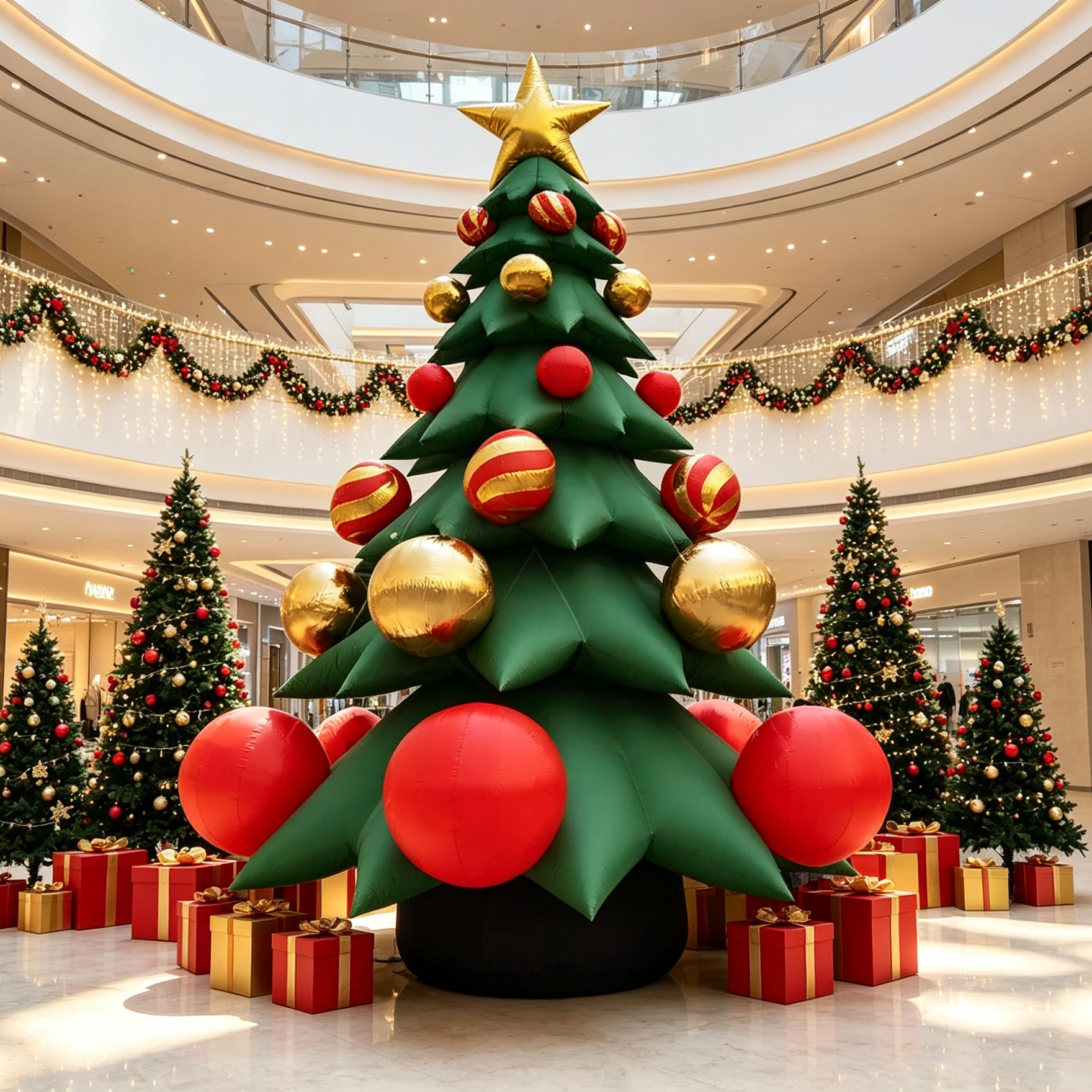 Custom Christmas Inflatable Tree Decoration for Indoor and Outdoor Holiday Celebrations